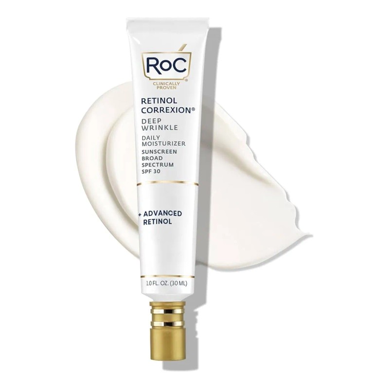 Correccin diaria de arrugas profundas con retinol Roc, SPF 30