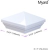 Myard PNP 115445W Screw-Free Universal Fence Pyramid Top Cap fits