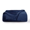 Aisbo Fleece Blanket Navy Blue Throw - Versatile Soft Warm