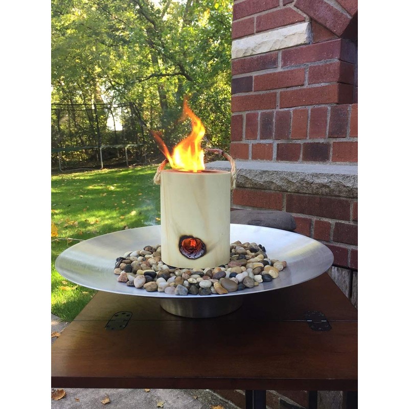 One Log Fire Mini - Single Log Campfire, 100% Natural,