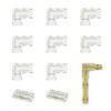 PAUTIX 8mm COB Connector 8pcs L-Shaped/Corner Connector,Unwired Clips Solderless Adapter
