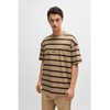 HUGO Wide Stripe Center Logo T-Shirt, Dunes Stripe, M