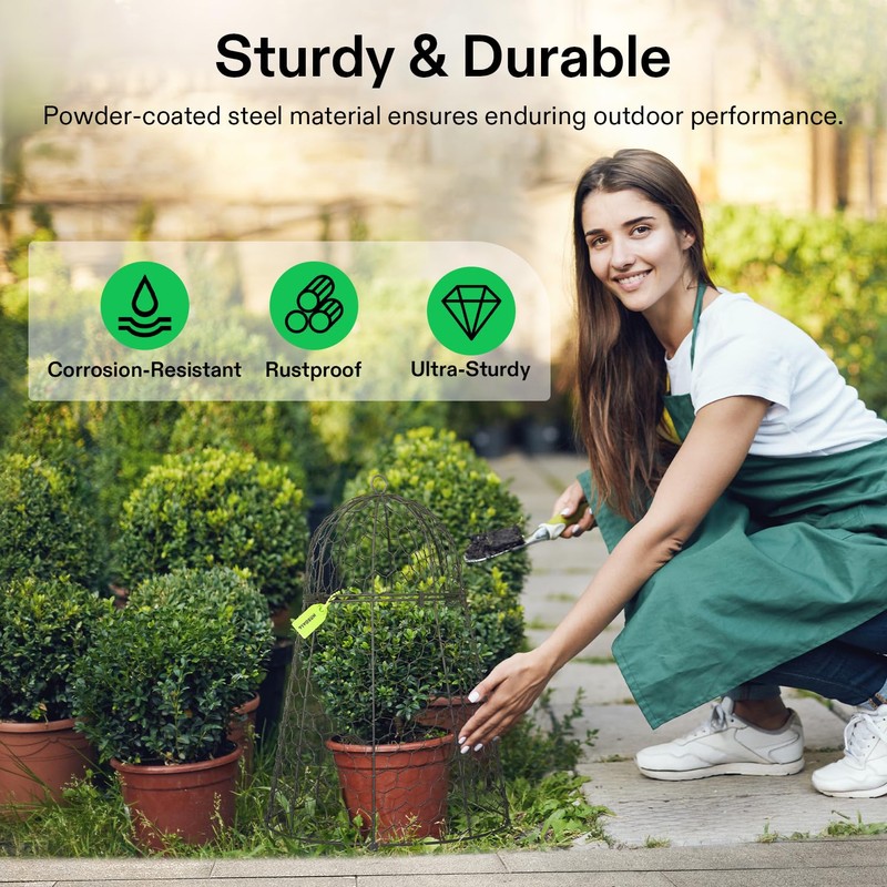VIVOSUN Garden Cloches for Plants, Rustproof Chicken Wire Cloches with