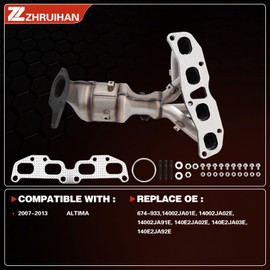 Catalytic Converter Kit Compatible with Altima 2007 2008 2009 2010 2011 2012 2013 2.5L L4,Repklace OE 674-933,14002JA01E, 14002JA02E, 14002JA91E, 140E2JA02E, 140E2JA03E, 140E2JA92E, EPA Compliant