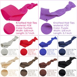 MEEDEE 100 Pack Pastel Rainbow Netural Elastic Hair Ties For Women No Crease Soft Elastic Ribbon Knotted Hair Ties No Damage Pony Tails Hair Ties Ouchless Hair Ties Yoga Hair Ties Elastic Bracelets