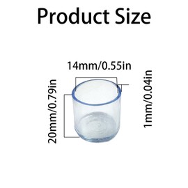 25PCS Silicone Chair Leg Floor Protectors – 0.55-Inch ID Clear Chair Leg Tips, Silicone Furniture Foot Covers for Chairs & Tables, Non-Slip Chair Leg End Caps for Floor Protection