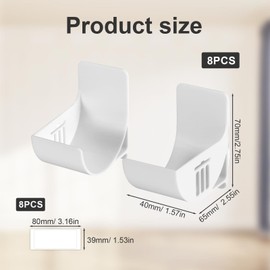 YFaith 4 Paare Selbstklebendes Schranktür Organizer, Mülltütenhalter, Geteilter Küchenschranktür Organizer, Kunststoff-Wandmontage-Organizer, Folien-Müllbeutel für Kreative Aufbewahrung