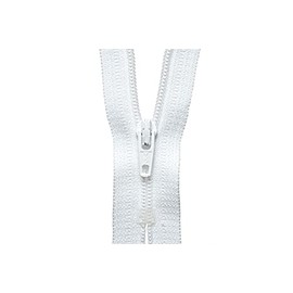YKK Coil Zip, No. 501 White, 10 cm Length