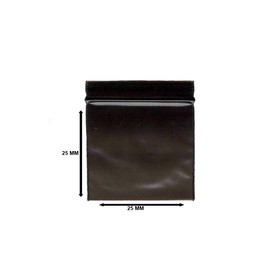 25 X 25mm Grip Seal Bags Resealable Plastic Bags Poly Plastic Storage Bags Zip Lock (1 Inch) Bags Baggies, air tight zipper bag, Polythene Packaging for Food Storage, (1000Pcs Black)
