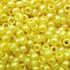 Yellow Pearl Pony Crow Beads Large Hole Made in USA