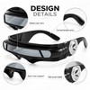 Polarized Shield Sunglasses for Outdoor Wear – Futuristic Rectangle Black