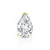 14k Yellow Gold Pear Diamond Simulated Cubic Zirconia SINGLE STUD