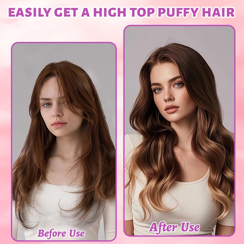 Aucuu 2pcs Wind Shaping Styling Combs for Fluffy Bangs, No-Trace