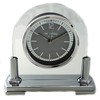 Modern Stylish Glass & Silver Two Tone Quartz Arched Design