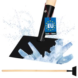 KOTARBAU® Ice Scraper 7 x 17 cm Powder-Coated Steel Ice Scraper Wooden Handle 110 cm Ice Scraper Grey Ice Scraper Ice Scraper Ice Scraper Garden Tools Bumper Scraper Ground Scraper Weed Scraper Ice