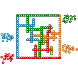 MUKIKIM Across Words - Puzzle & Word Game in One! Interactive & Educational Spelling Board Game for 2-4 Players Family Fun. Enhance STEM & Vocabulary Skills