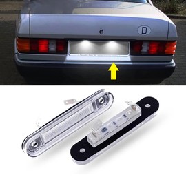 Set of 2 for M-B/enz E-Class W124 190 W201 C-Class W202 Car Rear White Number Plate Light