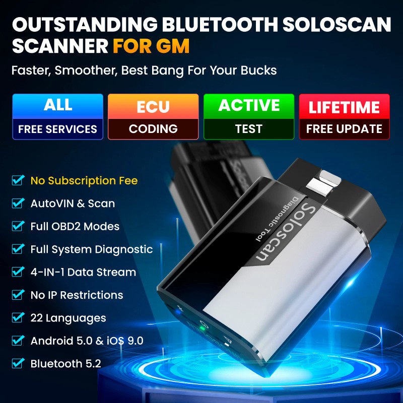 KINGBOLEN 2025 KINGBOLEN SOLOSCAN For GM/Buick/GMC OBD2 Scanner Car Diagnostic