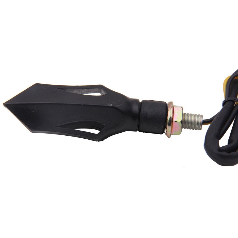 2 PCS Smoke Short Stalk Turn Signals LED Lights Blinkers