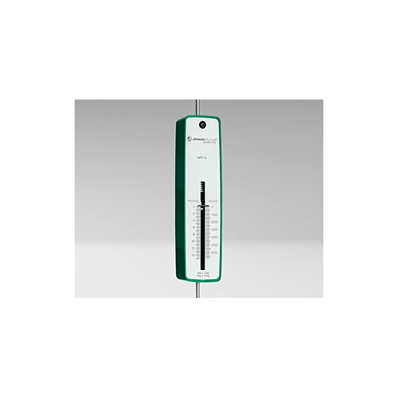 Jonard GPP-15 Polystyrene Push Pull Precision Force Gauge, 0-15lbs, 0-6840