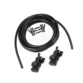 Partuto Front Windshield Washer Hose Kit Fit for Toyota 4Runner with 3 Meter Washer Fluid Hose 12 Pcs Hose Connectors - Pack of 15 Black Replacement