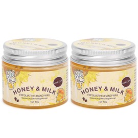 Mascarilla de Cera para Manos, 2 uds., Leche de Miel, Hidratante y Exfoliante, Cera para Manos, Blanqueamiento, Cera Nutritiva, 50g