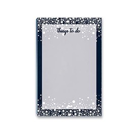 Fun To Do List Notepad with Magnet - 8.5" x 5.5" - Grocery, Shopping, Daily Tasks List - Rustic Barnwood (White Dots)