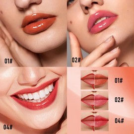 KXmzeG Peel Off Lip Gloss, Long Lasting Tint (01#+02#+04#, Pack of 1)