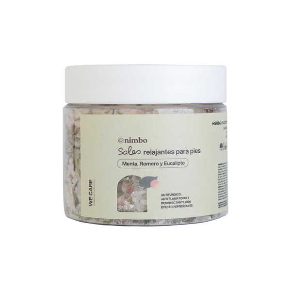 Sales relajantes para pies con hierbas y aceites esenciales (Menta,