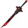 Unbranded 40" Fantasy Foam Sword Wolf Gravestone, Black & Red