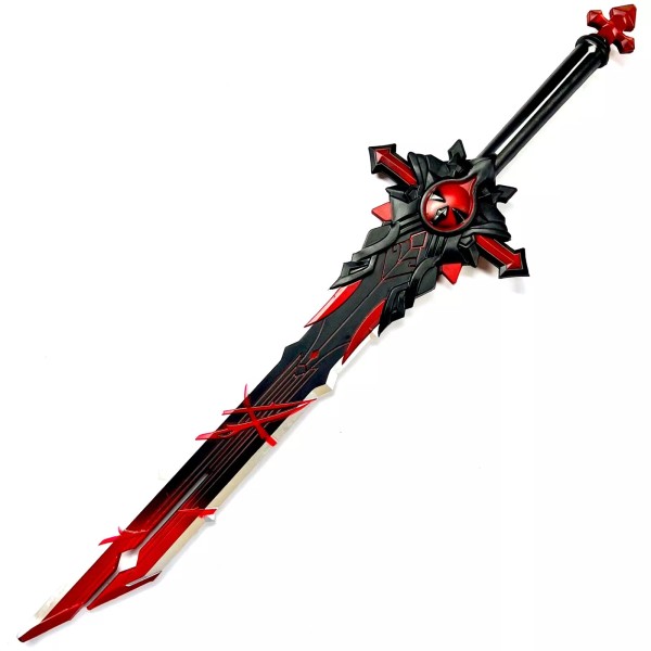 Unbranded 40" Fantasy Foam Sword Wolf Gravestone, Black & Red