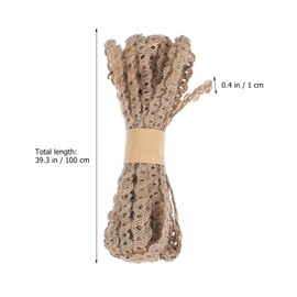 Ciieeo Natural Burlap Ribbons 2 Rolls Fabric Ribbon Jute Linen Ribbon Rolls Rustic Wedding Decoration for DIY Crafts Decoration for Bow, Tree and Wreath