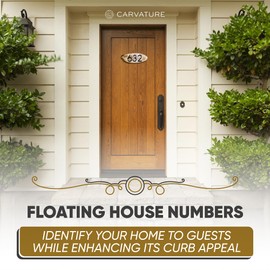 5 Inch Address House Numbers for Home and Commercial Use - Modern, All Weather Indoor Outdoor Street Address Numerals Mount Horizontally or Vertically with Hardware. (2)