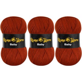 Baby Yarn #3 Light Worsted DK Anti-Pilling Acrylic Yarn for Knitting and Crochet (3 Pack, 832 Tile)