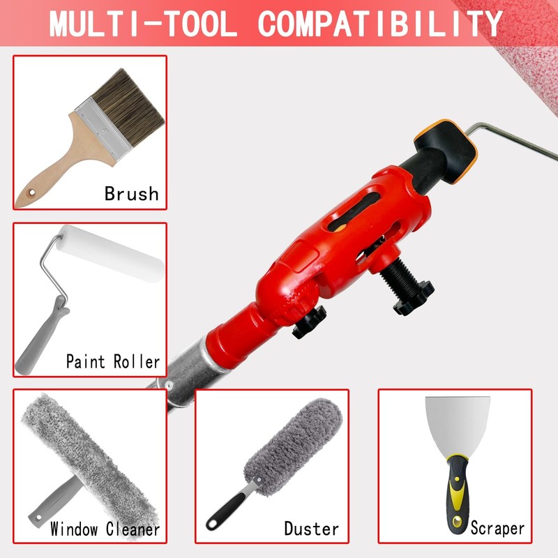 BSFRNF 180° Multi-Angle Paint Brush Extender, Extension Pole Attachments with