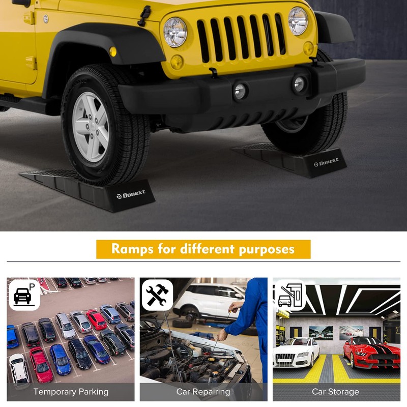 Donext Ramps Low Profile Plastic Car Service Ramps 3 Ton