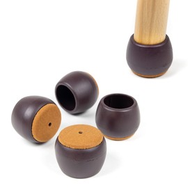 Chair Leg Caps Floor Protectors - (Freesize/16 Piece Set) | Elastic Caps w/Double Felt for Easy Hardwood Floor Protection, No Noise, No Dust, Stronger Grip (21-24mm) Extra Small