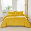 Litanika Mustard Yellow Comforter Set King Size, 3 Pieces Lightweight