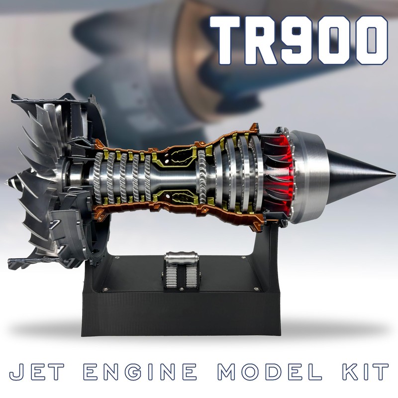 HI-REEKE Jet Engine Model Kit, TR900 Turbofan Aircraft Engine Model