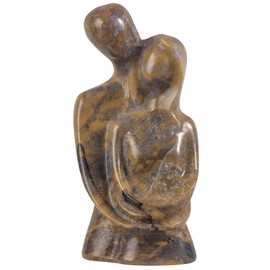 mookaitedecor Natural Indian Agate Crystal Hugging Couple Statue Figurine Abstract Couple Sculpture Love Couple Ornament Healing Crystal Couple Gift for Anniversary Wedding Man and Woman Statue