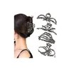 4pcs Pinzas Para Cabello Araña Con Strass Punk Fiesta