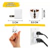 EGTMA Kit De 10 Adaptador De Corriente Internacional Enchufe Univ