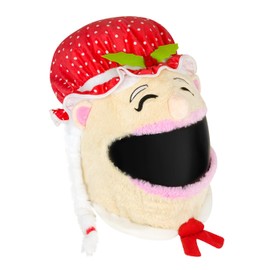 MotoLoot Helmet Cover for Motorcycle Helmet, Fun Rides and Gifts (Cover Only. Helmet Not Included) - Mrs Claus
