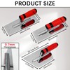 3 Pack Plaster Finishing Trowel Set, Polished Stainless Steel Paint