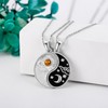 URONE Yin Yang Necklace Sterling Silver Yin Yang Sun Moon