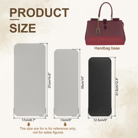 PATIKIL Felt Base Shaper 12x5 Inch, Bag Bottom Shaper Pad Purse Liner Board Insert Arc Corner for Handbags Tote Crossbody Bag Backpack, Black