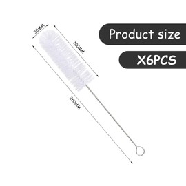 6-Piece Cleaning Brush, Coffee Cleaning Brush, Nylon Cleaning Brush, Long-Handled Cleaning Tool, Cleaning Brush Set, Bottle Brush Cleaning Kit, Nylon Wire Tube Brush