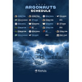 2025 CANADIAN FOOTBALL LEAGUE (CFL) SCHEDULE FRIDGE MAGNETS 5 X 3.5 (YOU PICK) - Toronto Argonauts