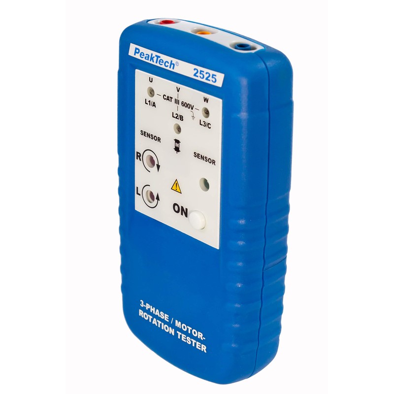 PeakTech 2525 Rotary Field Meter 3 Phases, Rotation Direction Indicator/Digital