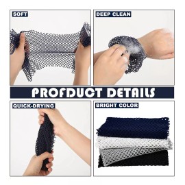 Breling 4 Piezas De Red Africana De Baño, Esponja Exfoliante Para El